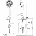 Tay sen TOTO TTSR106EMFU massage 5 chế độ (kèm gác sen & cút nối tường REI-S) - Ảnh 3