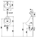 Bồn tiểu nam INAX U-116V/ BW1 (U116V) treo tường, cấp âm - Ảnh 2