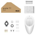 Bồn tiểu nam INAX U-117V/ BW1 (U117V) treo tường - Ảnh 2