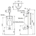 Bồn tiểu nam INAX AU-411V/ BW1 (AU-411V) treo tường - Ảnh 5