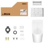 Bồn tiểu nam INAX AU-431VAC/ BW1 treo tường, đường cấp âm - Ảnh 4