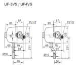 Van xả tiểu INAX UF-3VS (UF3VS) nút nhấn (dùng ống thẳng) - Ảnh 2