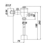 Van xả tiểu INAX UF-7V (UF7V) nút nhấn (dùng ống thẳng) - Ảnh 2