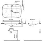 Chậu rửa mặt lavabo American Standard VF-0420 (VF0420) dương vành, dòng Signature - Ảnh 2