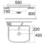Chậu rửa mặt lavabo American Standard VF-0462 (VF0462) dương vành, dòng Loven - Ảnh 2