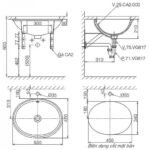 Chậu rửa mặt lavabo American Standard VF-0496 (VF0496) âm bàn, dòng Ovalyn - Ảnh 2