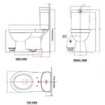 Bồn cầu American Standard VF-2013S (VF2013S) 2 khối, nắp rửa cơ SLIM00001-WT (Slim), dòng Star - Ảnh 2