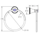 Giá treo khăn American Standard WF-0290 (WF0290) dòng Heritage, dạng vòng tròn - Ảnh 2