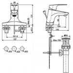 Vòi lavabo American Standard WF-0302 (WF0302) nóng lạnh, 3 lỗ, dòng Cygnet, cao 11.7 cm - Ảnh 2