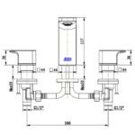 Vòi lavabo American Standard WF-1303BHG (WF1303BHG) nóng lạnh 3 lỗ, dòng Acacia E, màu xám mờ - Ảnh 2