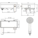 Vòi sen tắm American Standard WF-1312 (WF1312) nóng lạnh, tay sen 5 chế độ, dòng Acacia E (loại không vòi xả bồn) - Ảnh 2