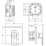 Vòi sen tắm American Standard WF-1322BHG (WF1322BHG) âm tường, dòng Acacia E, màu xám mờ - Ảnh 2
