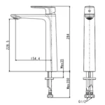 Vòi lavabo American Standard WF-1702 (WF1702) nóng lạnh, dòng Signature, cao 28 cm - Ảnh 2