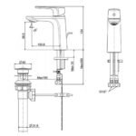 Vòi lavabo American Standard WF-1M06 (WF1M06) nóng lạnh, dòng Loven, cao 13.6 cm - Ảnh 2