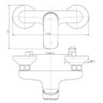 Vòi sen tắm American Standard WF-1M12 (WF1M12) nóng lạnh, dòng Loven (không kèm tay sen) - Ảnh 2