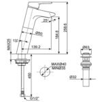 Vòi lavabo American Standard WF-3902 (WF3902) nóng lạnh, dòng Active, cao 25.9 cm - Ảnh 2