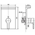Van điều chỉnh nhiệt độ American Standard WF-3921 (WF3921) dòng Active - Ảnh 2