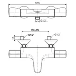 Vòi sen tắm American Standard WF-4949 (WF4949) nhiệt độ dòng Temptacion (không kèm tay sen) - Ảnh 2