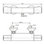 Vòi sen tắm American Standard WF-4949 (WF-4949) nhiệt độ dòng Temptacion (không kèm tay sen và vòi xả bồn) - Ảnh 2