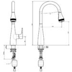 Vòi chén American Standard WF-5634 (WF5634) nóng lạnh (dây rút) - Ảnh 2