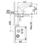 Vòi lavabo American Standard WF-8611 (WF8611) cảm ứng dùng điện 220V dòng Entry AC - Ảnh 3