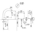 Vòi lavabo American Standard WF-8805 (WF8805) cảm ứng dùng pin dòng Selectronic - Ảnh 2