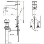 Vòi lavabo American Standard WF-B201 (WFB201) nóng lạnh, dòng Codie, cao 14.5 cm - Ảnh 2