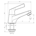 Vòi lavabo American Standard WF-T601 (WFT601) lạnh, dòng Winston, cao 10.6 cm - Ảnh 2