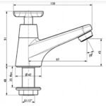 Vòi lavabo American Standard WF-T701 (WFT701) lạnh, dòng Winston, cao 9 cm - Ảnh 2
