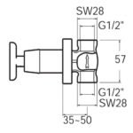 Vòi sen tắm American Standard WF-T705 (WFT705) lạnh, âm tường, dòng Winston - Ảnh 2