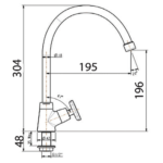 Vòi chén American Standard WF-T706 (WFT706) lạnh dòng Winston - Ảnh 2