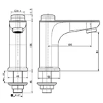 Vòi lavabo American Standard WF-T823W (WFT823W) lạnh, dòng EasyFLO, cao 118 cm - Ảnh 2