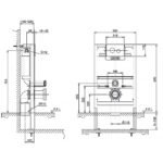 Két nước bồn cầu TOTO WH037D-162B âm tường (kèm ống thải cong) - Ảnh 2