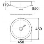 Chậu rửa mặt lavabo American Standard WP-0639 (WP0639) dương vành, dòng Concept - Ảnh 2