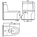 Bồn cầu American Standard WP-1830 (WP1830) 1 khối, nắp êm WP-C830, dòng Milano - Ảnh 2