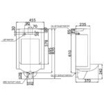 Bồn tiểu nam American Standard WP-6506 (WP6506) treo tường cảm ứng, thoát ngang, dòng Concept - Ảnh 2